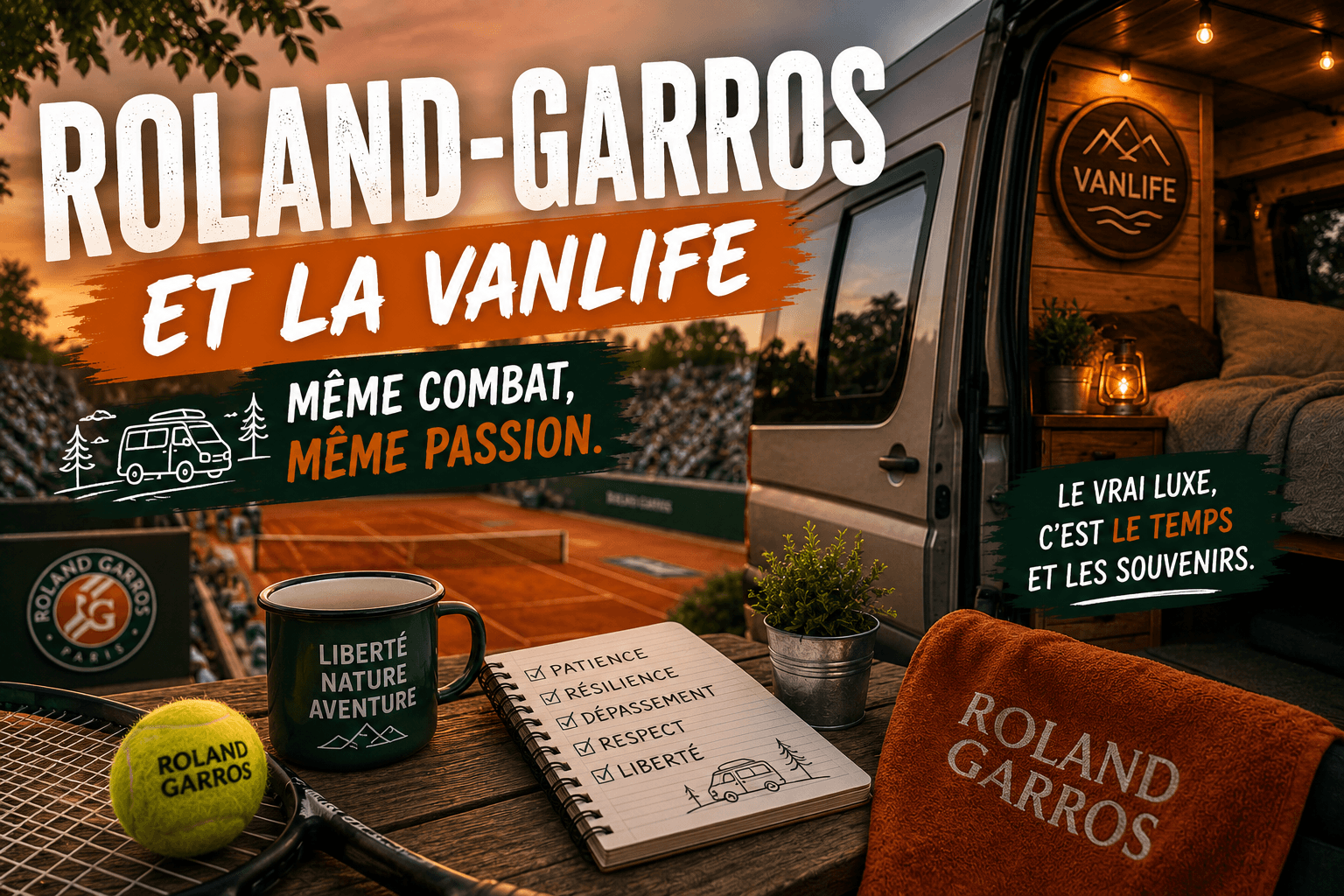 Ce que Roland-Garros peut apprendre aux vanlifers — même combat, même passion
